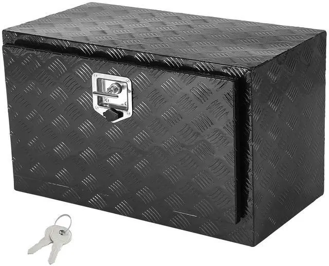 Main image of Underbody Truck Box, 30"×14"×16" Pickup Storage Box, Heavy Duty Aluminum Diamond Plate Tool Box with Lock and Keys, Waterproof Trailer Storage Box with T-Handle Latch for Truck, Van, Trailer