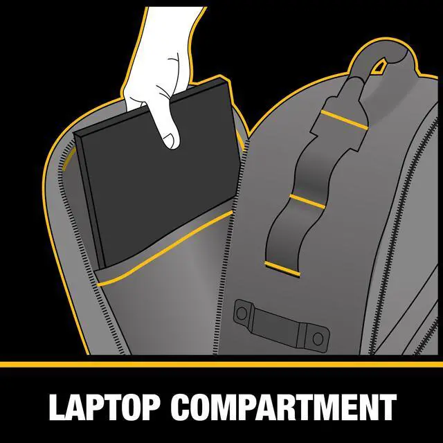 Alt view image 5 of 6 - Tool Backpack, Tool Storage and Organization, Durable and Water Resistant (DWST560102)