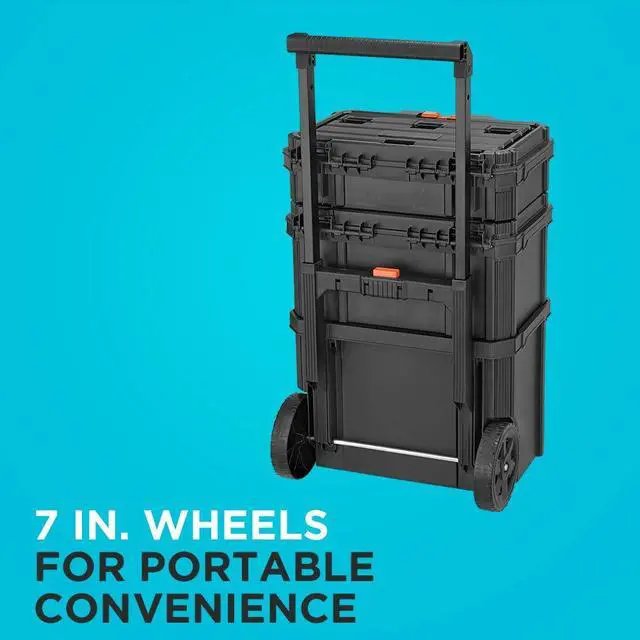 Alt view image 2 of 7 - tackable Storage System - 3 Piece Set (Small, Deep Toolbox, and Rolling Tote)