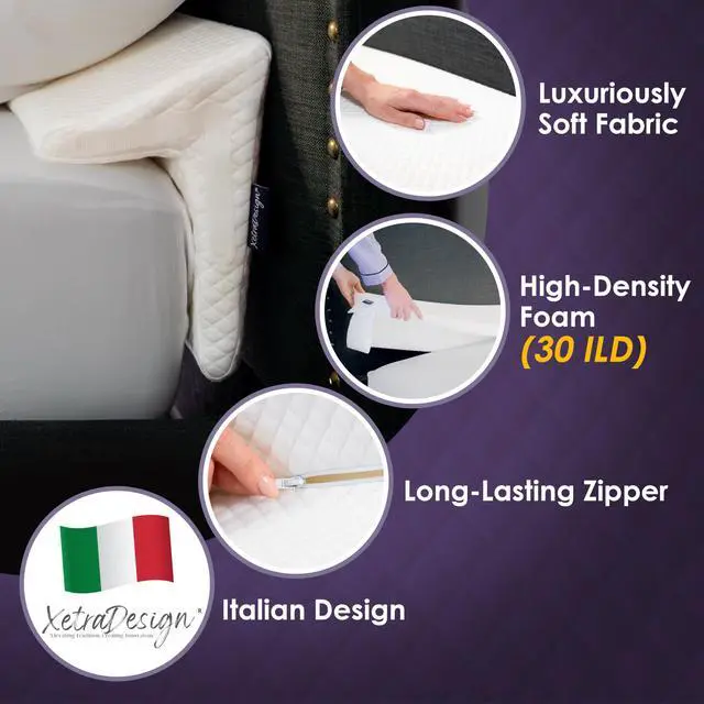 Alt view image 4 of 7 - Bed Wedge Pillow for Headboard Gap Up to 7", Triangle Wedge for Headboard Gap, Bed Gap Filler, Mattress Gap Filler, Space Filler, Corner Pillow, White Cal-King 72"