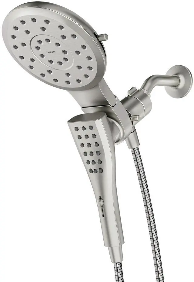 Main image of Verso Chrome Round Rain Shower Head and Detachable Handshower Combination with Magnetix Docking System and 60-inch Metal Hose, 220C2