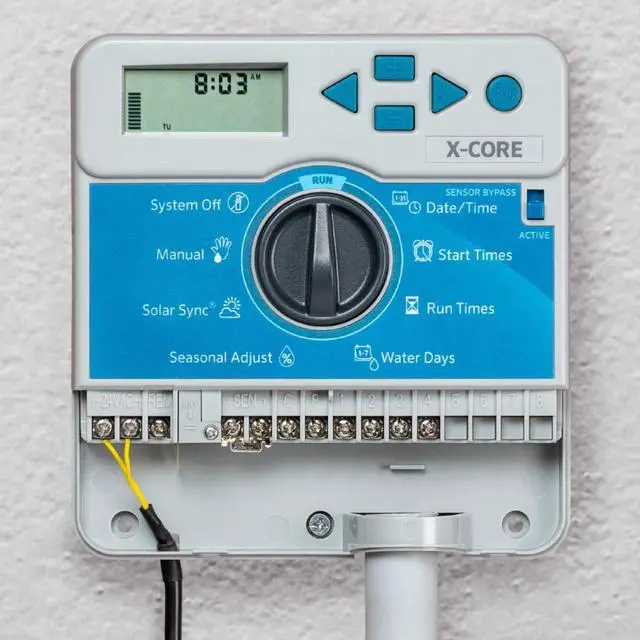 Alt view image 2 of 6 - X-Core XC400i Indoor Sprinkler Timer, 4 Zone Irrigation Controller | Indoor 4 station irrigation controller with easy programming, manual controls, seasonal adjust, and standard dial operation