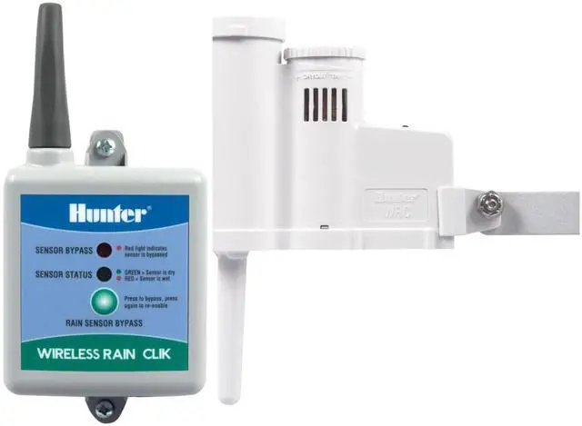 Main image of Rain-Clik WRCLIK Wireless Rain/Freeze Sensor for Sprinkler System | Wireless rain/freeze shutoff sensor for most sprinkler controllers; gutter, wall, fence, or eave mounting