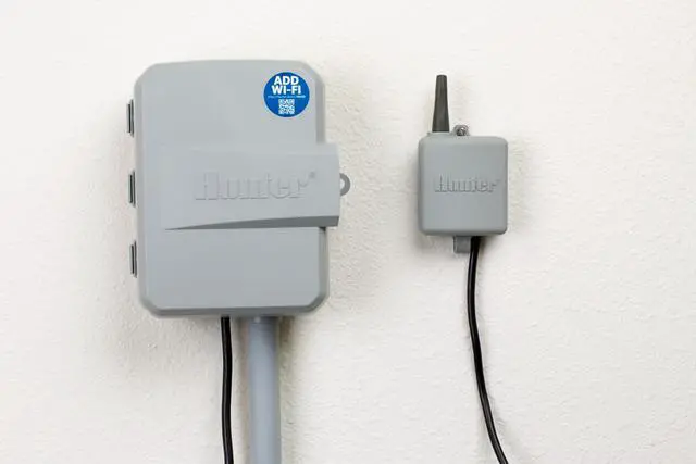 Alt view image 5 of 7 - Rain-Clik WRCLIK Wireless Rain/Freeze Sensor for Sprinkler System | Wireless rain/freeze shutoff sensor for most sprinkler controllers; gutter, wall, fence, or eave mounting