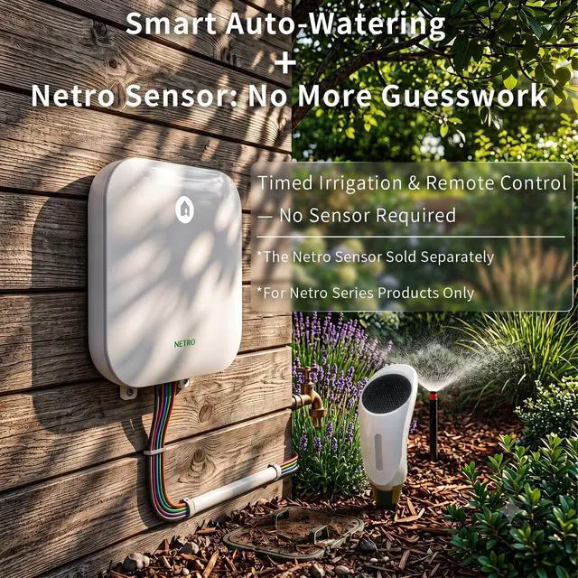Alt view image 3 of 7 - Sprite 12 Zone Smart Sprinkler Controller for Lawn 2.4GWiFi App-Based | Weather Service, Plant Database, Rain Skips, 24V AC, Log,Watering Schedule, Auto Watering With Plant Sensor,Indoor Use