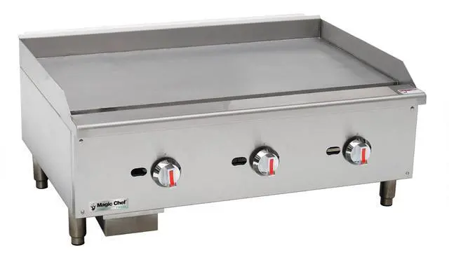 Main image of 36 in. Commercial Natural Gas Manual Countertop Griddle in Stainless Steel