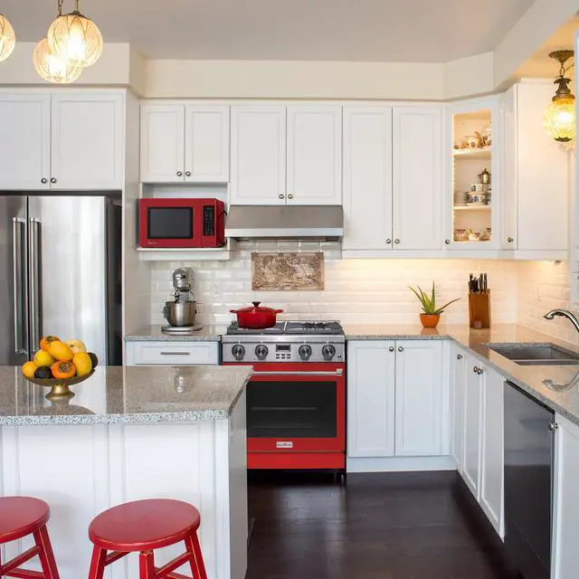 Alt view image 4 of 4 - 30 in. Red Range Door for Pro Style Ranges