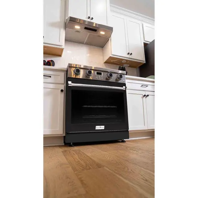 Alt view image 4 of 4 - 30 in. Black Range Door for Pro Style Ranges