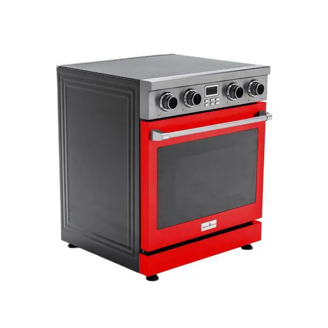 Alt view image 2 of 4 - 30 in. Red Range Door for Pro Style Ranges
