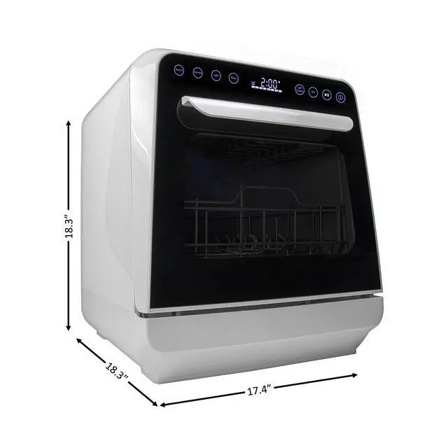 Alt view image 2 of 4 - Mini Countertop Dishwasher in White with 3-Place Setting Capacity