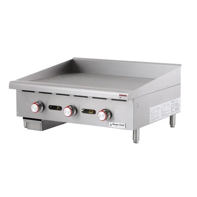 Alt view image 3 of 4 - 36 in. Commercial Manual Countertop Griddle