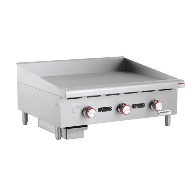 Alt view image 2 of 4 - 36 in. Commercial Manual Countertop Griddle