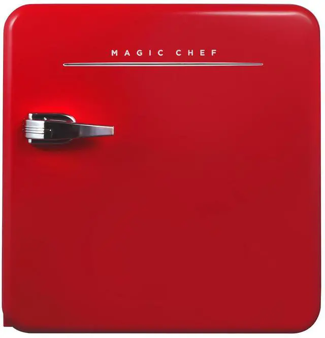Main image of 17.5 in. 1.6 cu. ft. Retro Mini Refrigerator in Red, Without Freezer