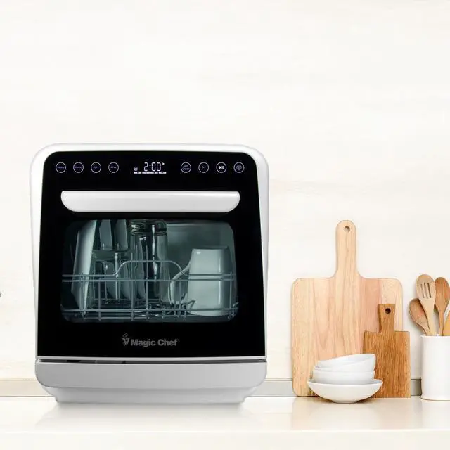 Alt view image 3 of 4 - Mini Countertop Dishwasher in White with 3-Place Setting Capacity