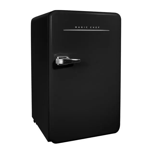 Alt view image 3 of 7 - 17.5 in. 3.2 cu. ft. Retro Mini Refrigerator in Black without Freezer
