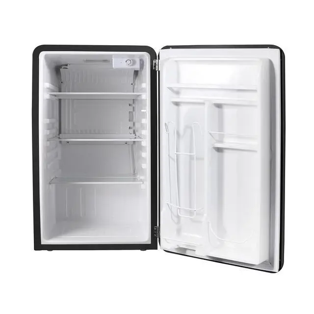 Alt view image 2 of 7 - 17.5 in. 3.2 cu. ft. Retro Mini Refrigerator in Black without Freezer