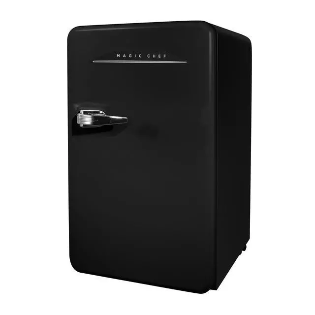 Alt view image 4 of 7 - 17.5 in. 3.2 cu. ft. Retro Mini Refrigerator in Black without Freezer