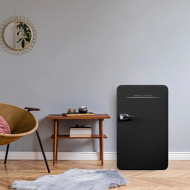 Alt view image 7 of 7 - 17.5 in. 3.2 cu. ft. Retro Mini Refrigerator in Black without Freezer