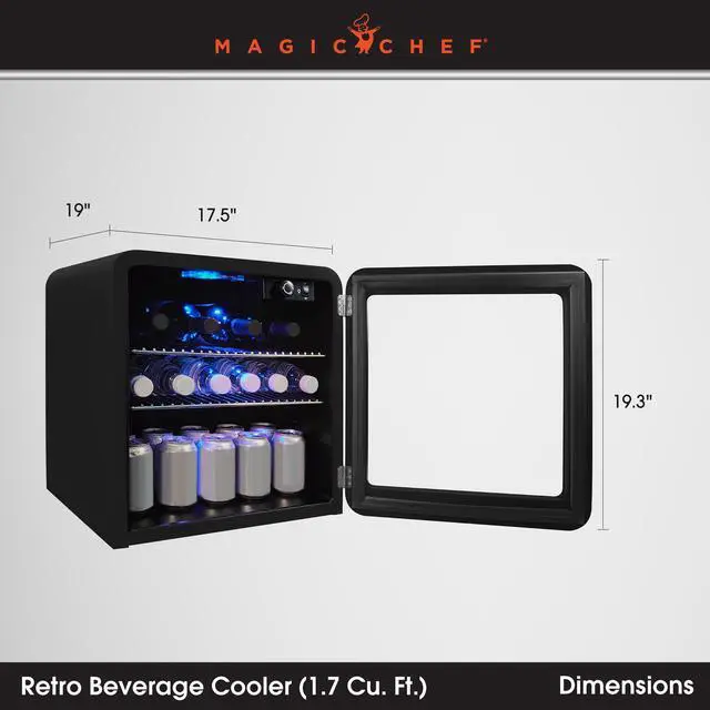 Alt view image 4 of 6 - Magic Chef MCB17CHB Beverage Cooler, Black