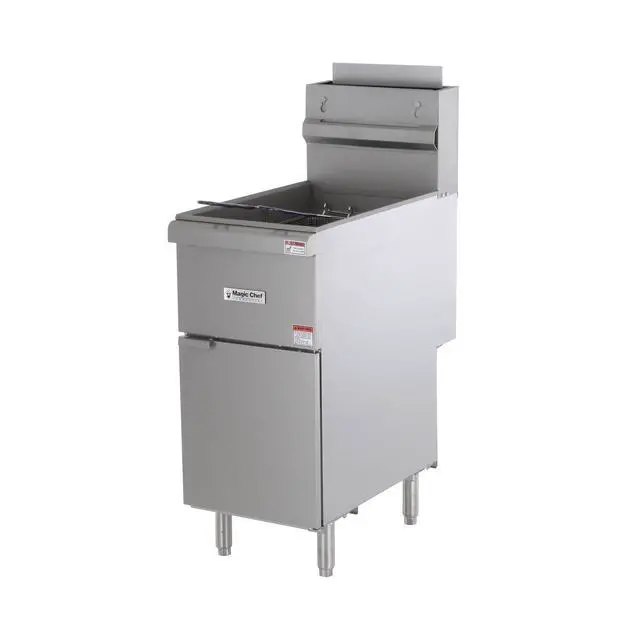 Alt view image 4 of 6 - 35 Qt. 50 lb. Stainless Steel Commercial Propane Gas Fryer - 120, 000 BTU