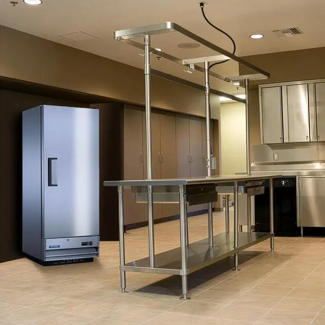 Alt view image 5 of 5 - Commercial 12 cu. ft. Frost Free Single Door Freezer in Stainless Steel