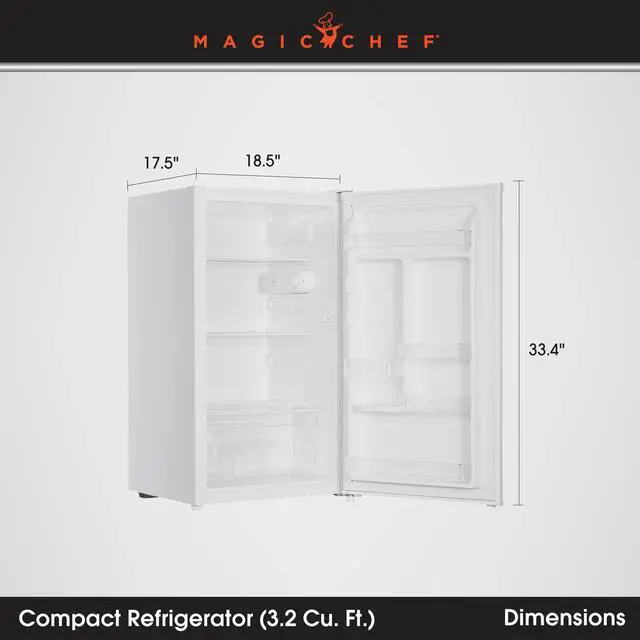 Alt view image 5 of 6 - 3.2 cu. ft. Mini All Fridge in White