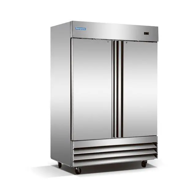 Alt view image 2 of 4 - Commercial 48 cu. ft. 2-Door Upright Reach-In Freezer in Stainless Steel