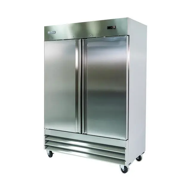 Alt view image 3 of 4 - Commercial 48 cu. ft. 2-Door Upright Reach-In Freezer in Stainless Steel