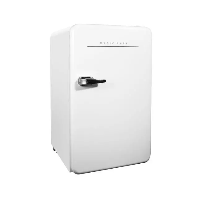 Alt view image 3 of 6 - 17.5 in. 3.2 cu. ft. Retro Mini Refrigerator in White, without Freezer