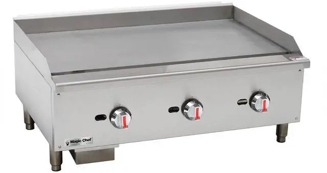 Main image of 36 in. Commercial Thermostatic Countertop Gas Griddle in Stainless Steel