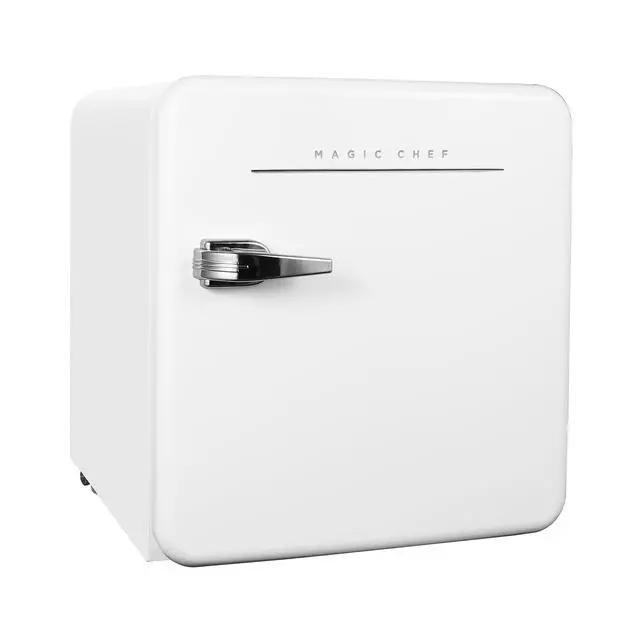 Alt view image 3 of 6 - 17.5 in. 1.6 cu. ft. Retro Mini Refrigerator in White, without Freezer