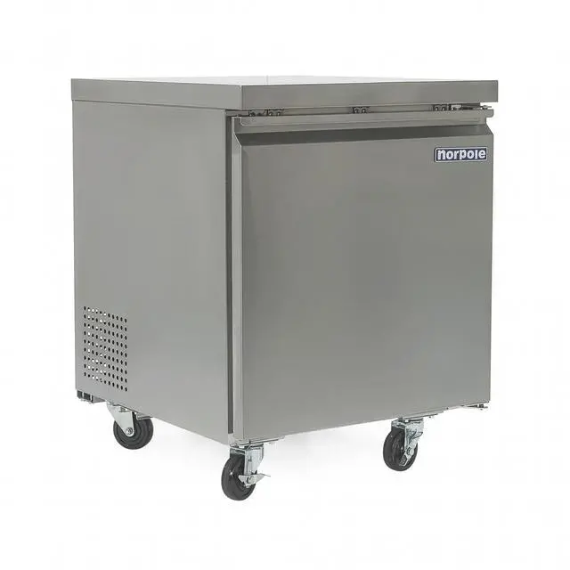 Alt view image 3 of 6 - Commercial 6 cu. ft. Under Counter Refrigerator in Stainless Steel