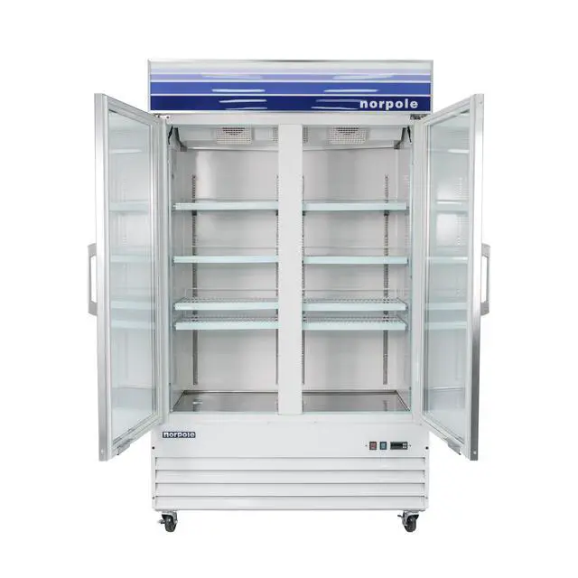 Alt view image 2 of 3 - Commercial 53 in. 45 cu. ft. Merchandiser Glass Door Refrigerator in White