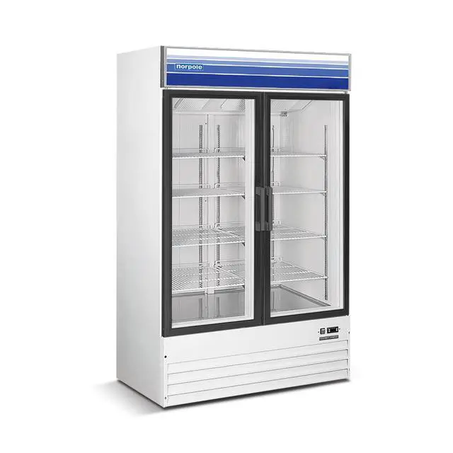 Alt view image 3 of 3 - Commercial 53 in. 45 cu. ft. Merchandiser Glass Door Refrigerator in White