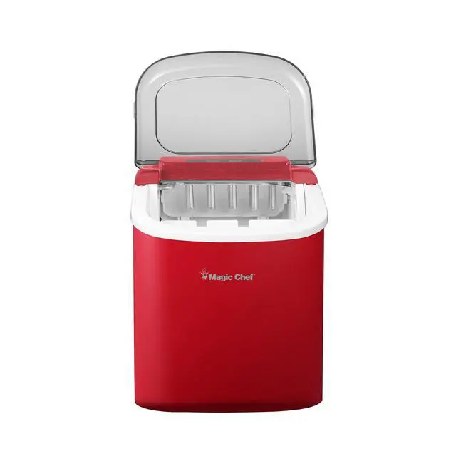 Alt view image 2 of 6 - 27 lb. Portable Countertop Ice Maker in Red