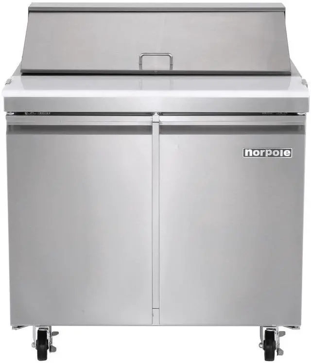 Main image of Commercial 7.6 cu. ft. Sandwich/Salad Prep Table Refrigerator in Stainless Steel