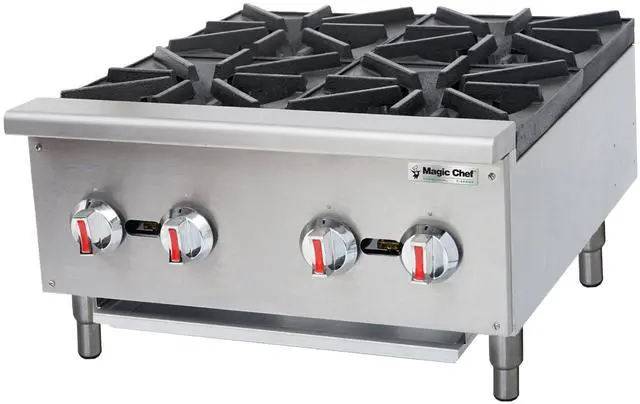 Main image of 24 in. Commercial 4-Burner Countertop Gas Hotplate in Stainless Steel