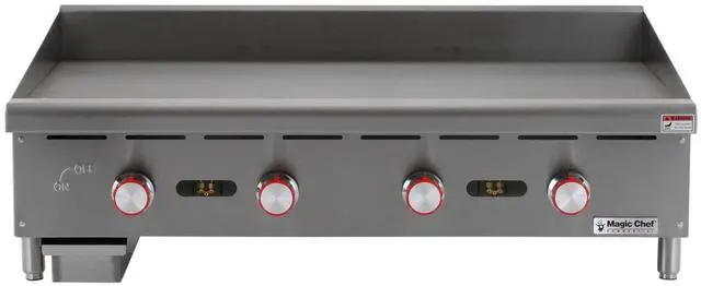 Main image of 48 in. Natural Gas Commercial Manual Countertop Griddle in Stainless Steel