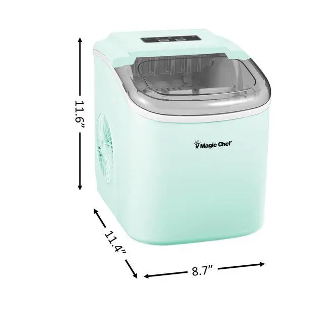 Alt view image 5 of 6 - 27 lb. Portable Countertop Ice Maker in Mint Green