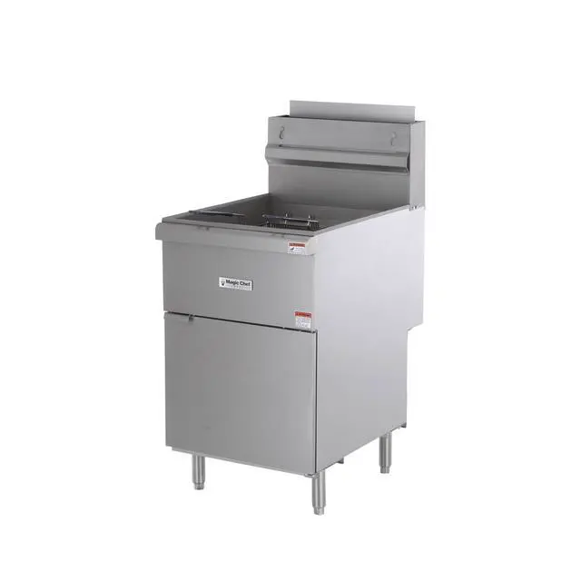 Alt view image 3 of 5 - 52 Qt. 70 lb. Stainless Steel Commercial Natural Gas Fryer - 150, 000 BTU