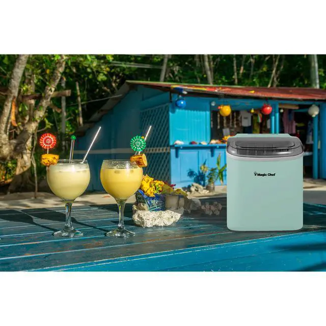 Alt view image 6 of 6 - 27 lb. Portable Countertop Ice Maker in Mint Green