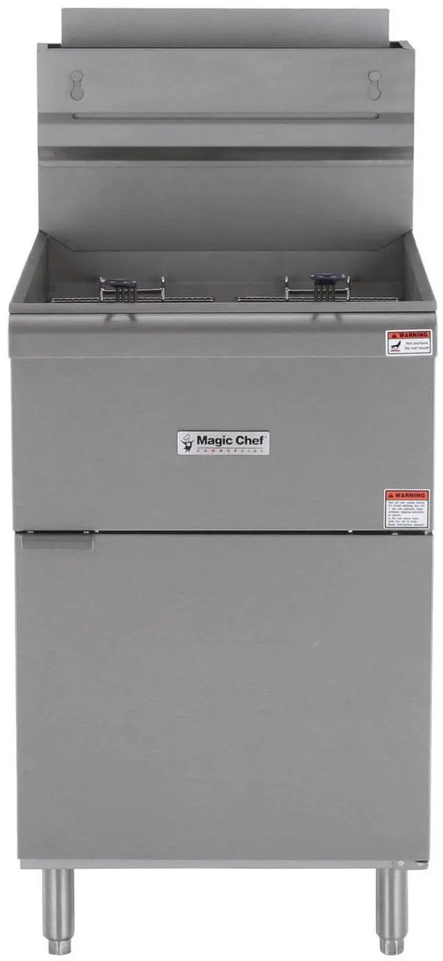 Main image of 52 Qt. 70 lb. Stainless Steel Commercial Natural Gas Fryer - 150, 000 BTU