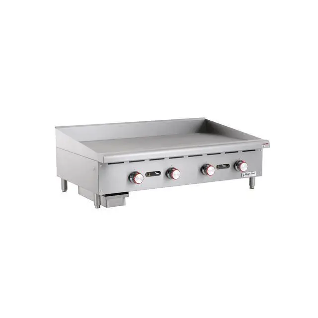 Alt view image 2 of 4 - 48 in. Commercial Thermostatic Gas Griddle in Stainless