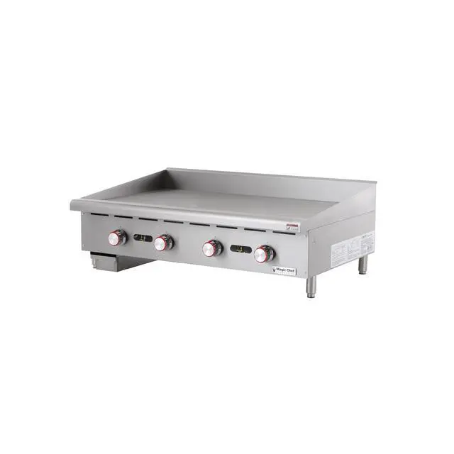 Alt view image 3 of 4 - 48 in. Commercial Thermostatic Gas Griddle in Stainless