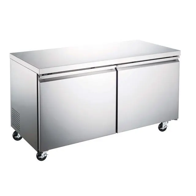 Alt view image 2 of 3 - Commercial 60 in. 15.7 cu. ft. Frost Free Under Counter Freezer in Stainless Steel