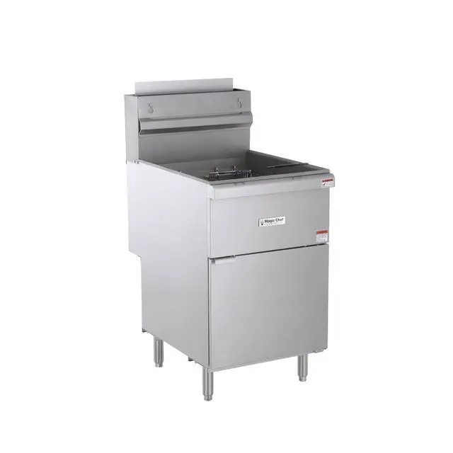 Alt view image 2 of 5 - 52 Qt. 70 lb. Stainless Steel Commercial Natural Gas Fryer - 150, 000 BTU