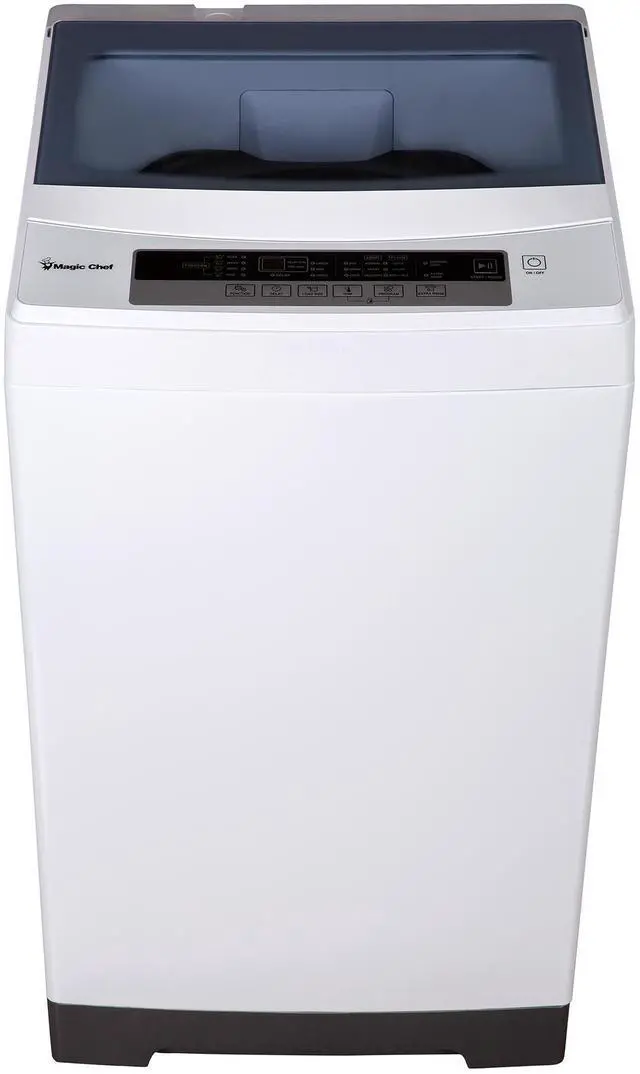 Alt view image 3 of 7 - Magic Chef Top Load Compact Washer with LED Display, 6 Cycles, Delay Start Function, 3 Water Levels & 3 Temperature Settings, White, 1.7 Cubic Feet