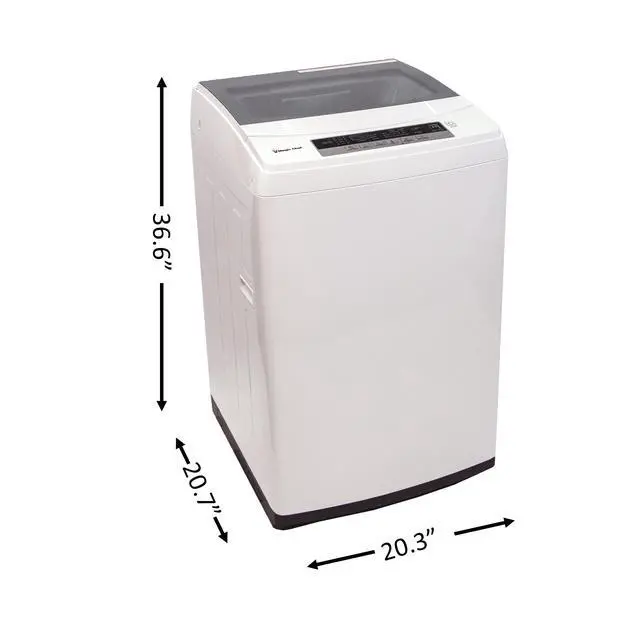 Alt view image 6 of 7 - Magic Chef Top Load Compact Washer with LED Display, 6 Cycles, Delay Start Function, 3 Water Levels & 3 Temperature Settings, White, 1.7 Cubic Feet