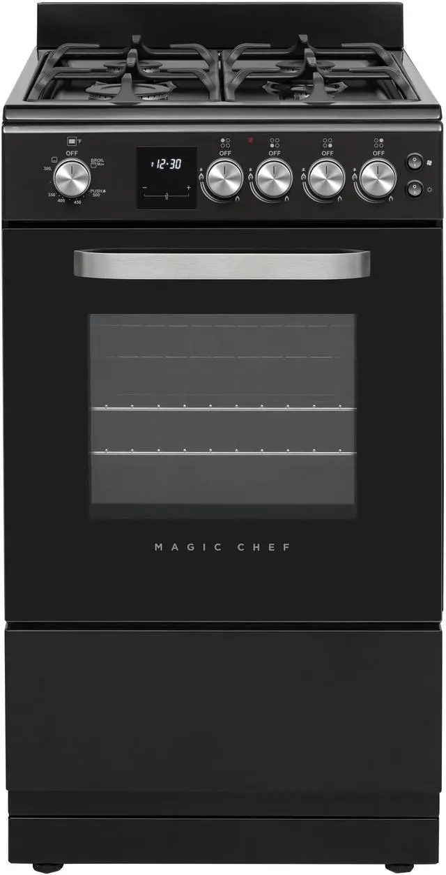 Main image of 20 in. 4-Burner Freestanding Gas Range in Black