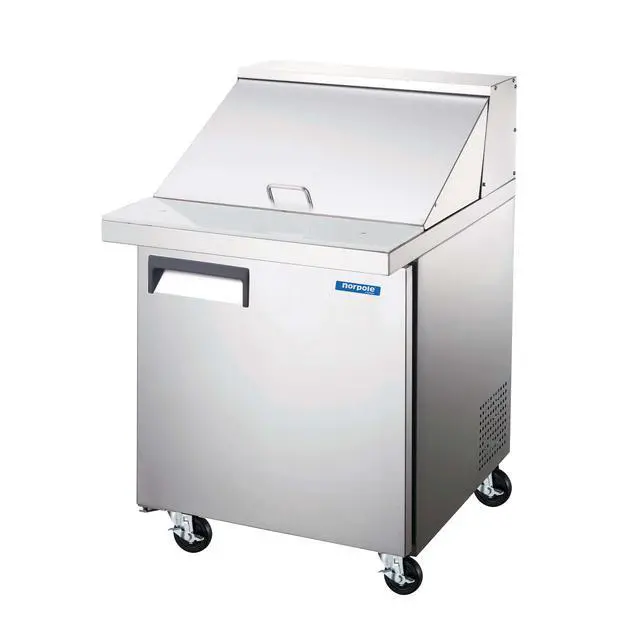 Alt view image 3 of 4 - Commercial 27 in. 6 cu. ft. Mega Top Prep Table Refrigerator in Stainless